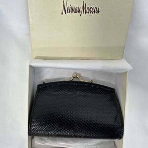 Vintage Judith  Leiber Lizard Mini bag with Crystal Clasp and Gold Chain New